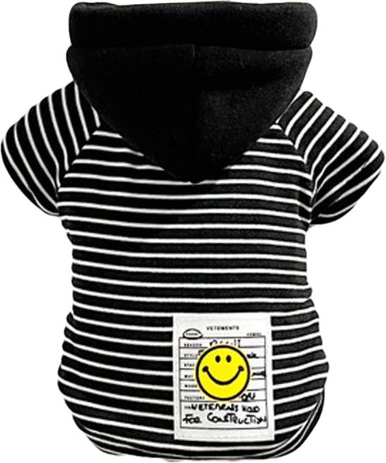 SassyDog 潮牌風 條紋外套, 微笑, 1件