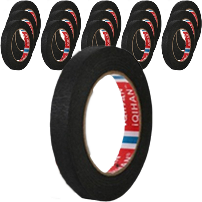 iQIHAN 다다 칼라 마스킹테이프 검정 20 mm x 20 m, 16개
