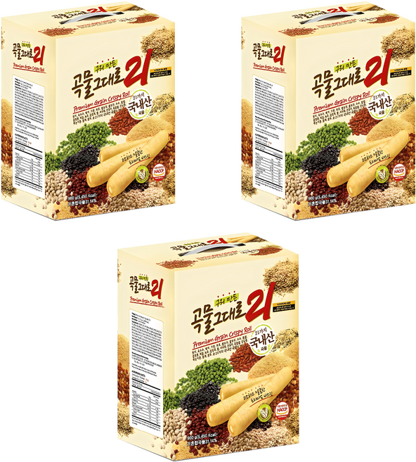 Gokmulgeudaero21 21種穀物捲心棒, 900g, 3盒