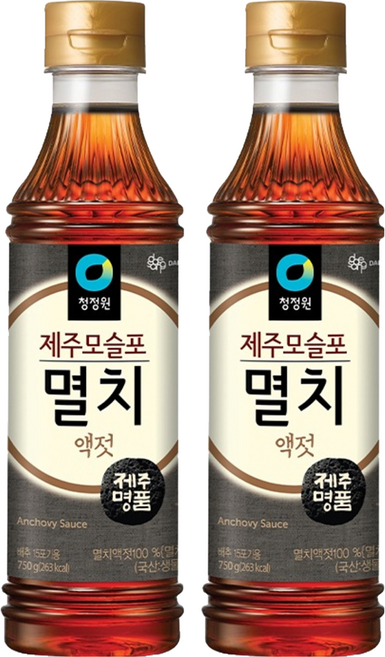 청정원 제주 모슬포 멸치액젓, 750g, 2개