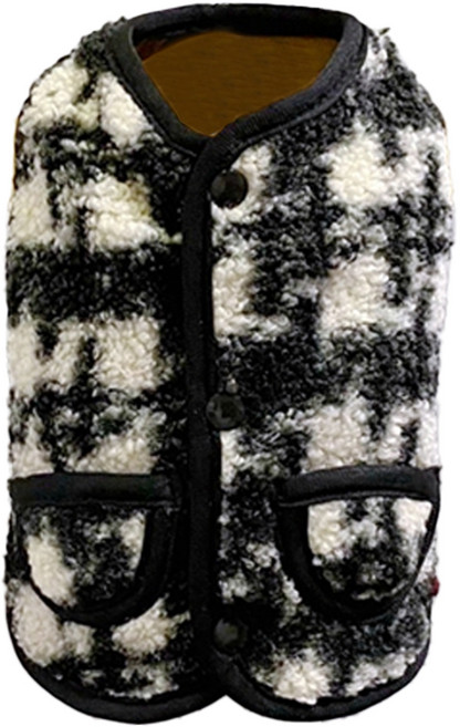 SassyDog 馬甲外套 可雙面穿, 千鳥紋, 1件