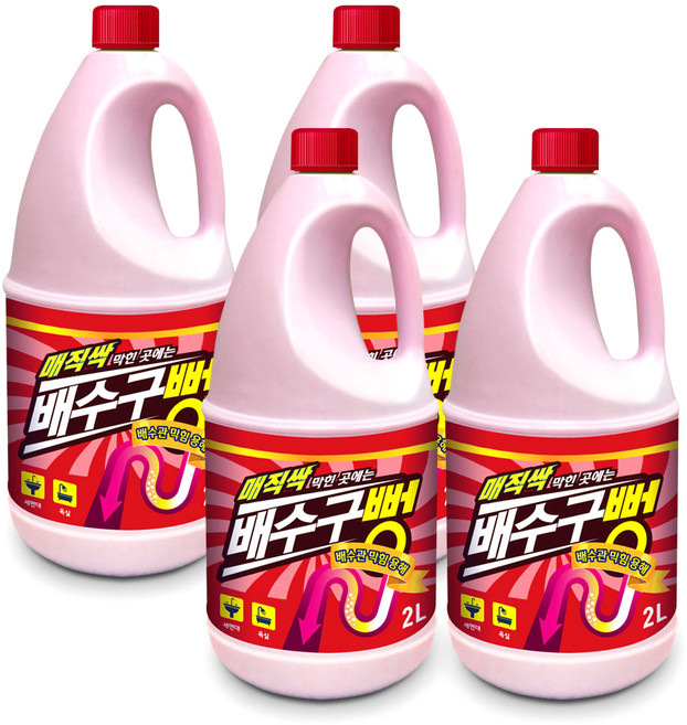 아토세이프 매직싹 배수구뻥, 2L, 4개