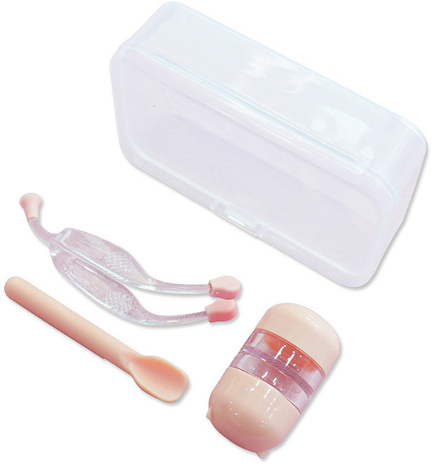 마메 소프트 렌즈 집게 흡착봉 세트, 핑크, 1개