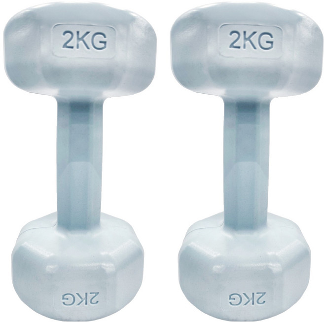 體育健身03 女士小啞鈴 21.5 x 11 x 12cm 天空藍, 2kg, 2個