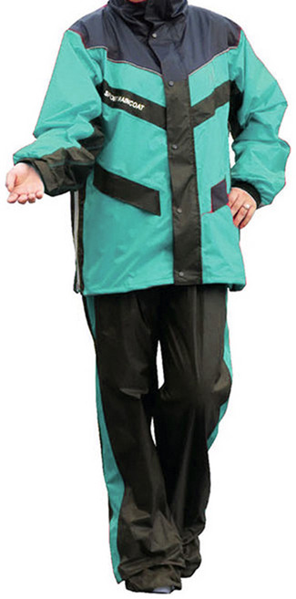 Moto cap 鈦鴻 雙側開運動風雨衣, 綠色