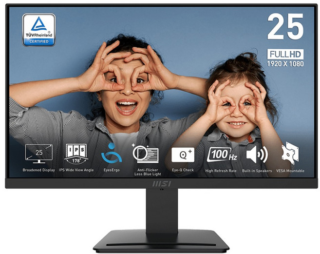 msi 微星 美型螢幕 FHD HDMI IPS 喇叭 25型, 24.5吋, PRO MP253