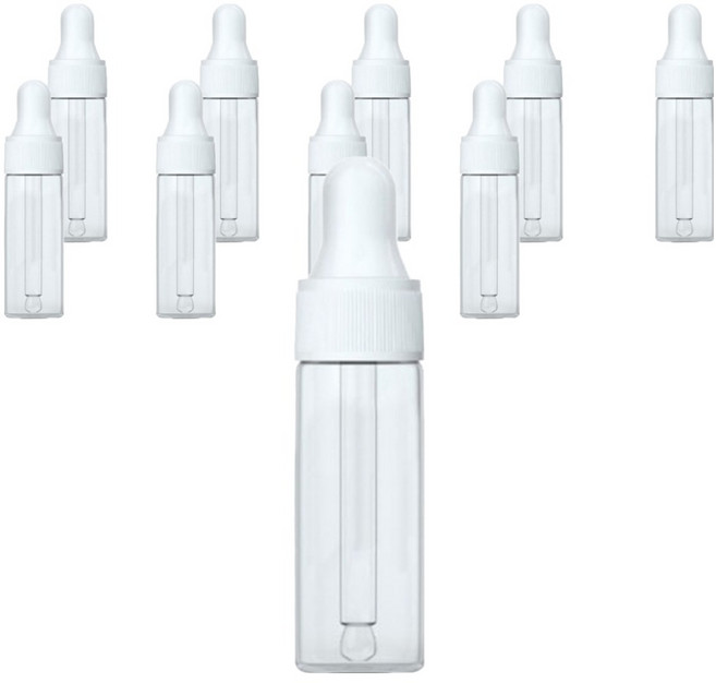 지앤와이 유리 투명 스포이드 공병 15ml, 10개, 화이트