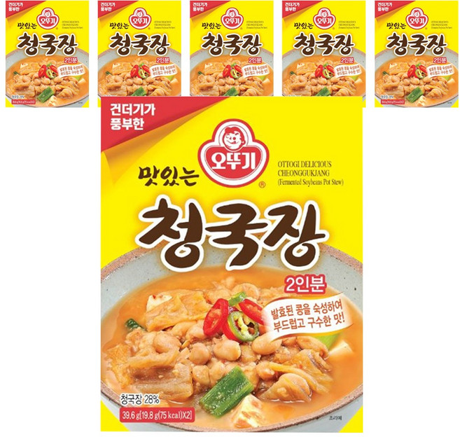 오뚜기 맛있는 청국장, 39.6g, 6개