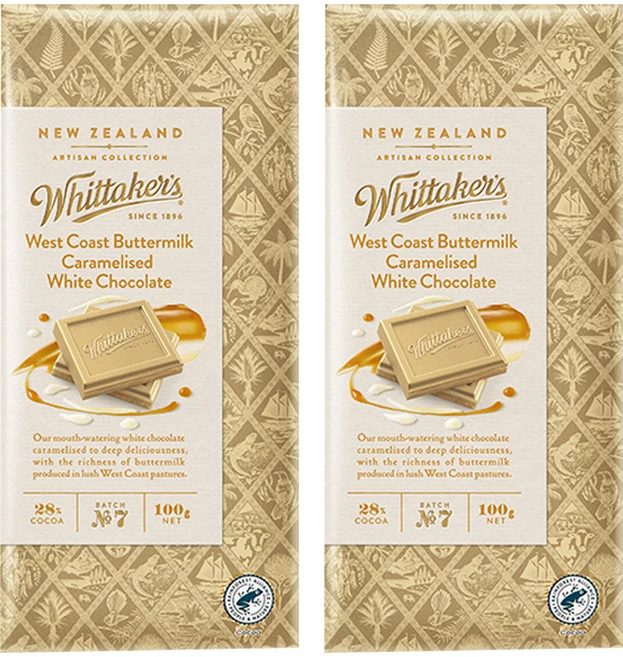 휘태커스 웨스트코스트 버터밀크 카라멜 화이트초콜릿, 100g, 2개 - 쿠팡