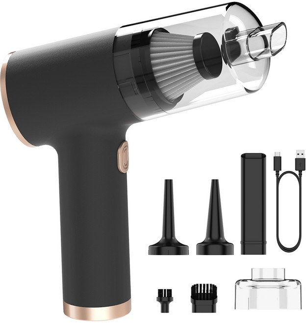 홈플래닛 2in1 차량용 50000rpm 무선 진공 컴팩트 청소기 & 에어건 세트, CPLB-WCBM01