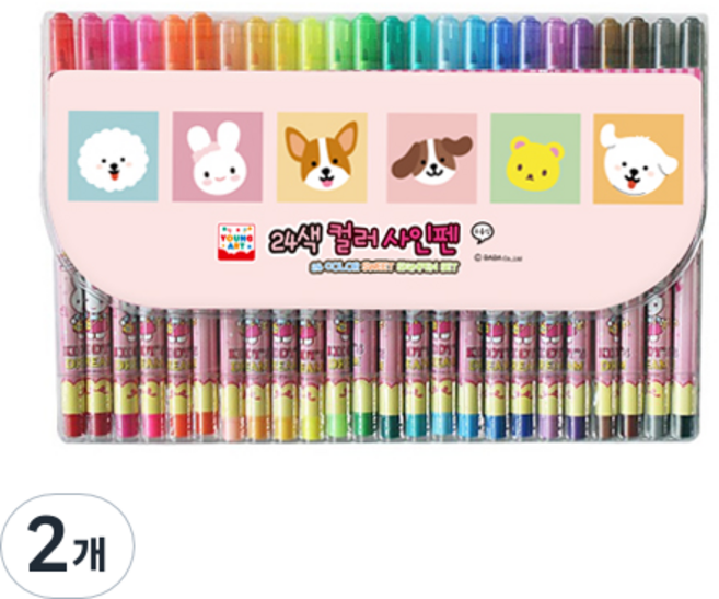 영아트 컬러 사인펜 24색, 48개
