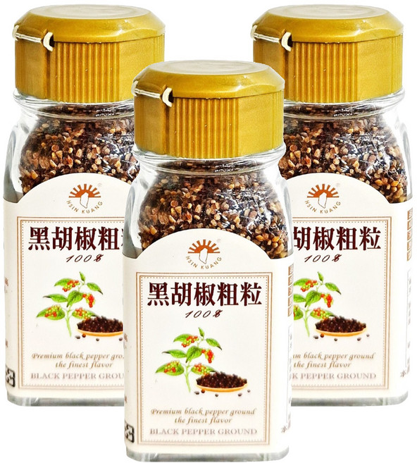 新光洋菜 黑胡椒粗粒, 35g, 3瓶