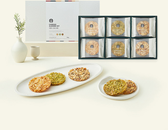 스타벅스 아몬드 정과 세트, 204g, 1세트