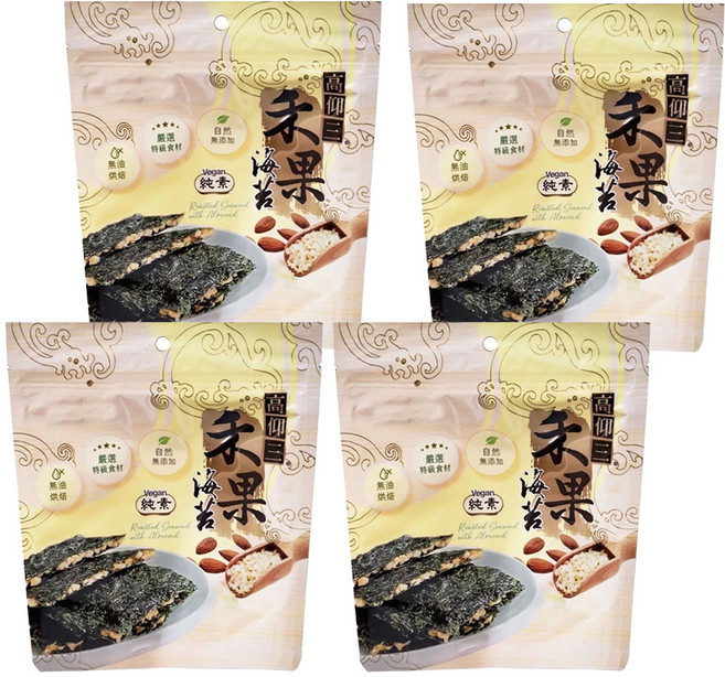 高仰三 禾果海苔 杏仁, 75g, 4包