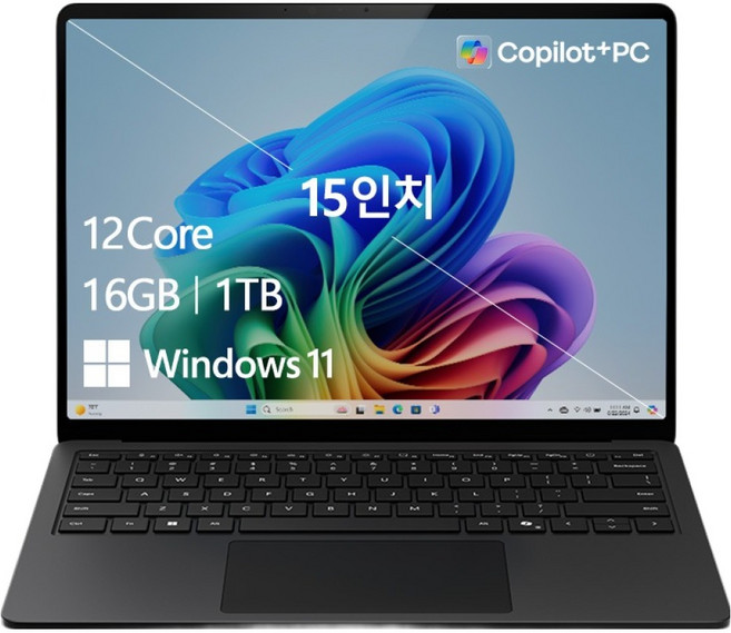 마이크로소프트 2024 서피스 랩탑 15 스냅드래곤 X 엘리트, 블랙, 1TB, 16GB, WIN11 Home, ZYT-00046