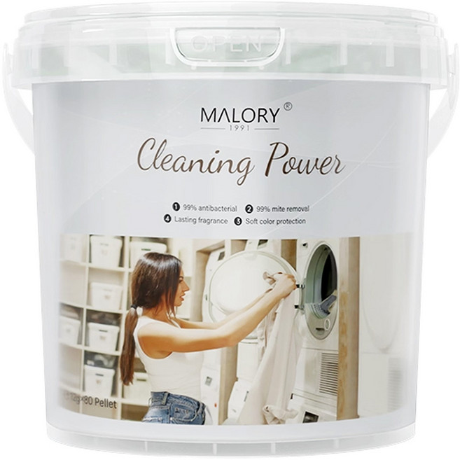 MALORY 榪莉蕊 5合1香氛精油洗衣球, 80顆, 1桶