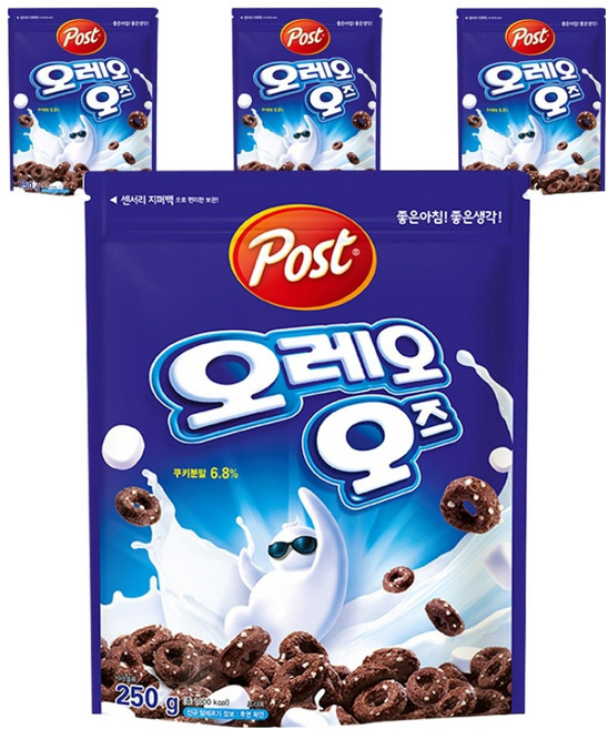 오레오오즈 시리얼, 250g, 4개