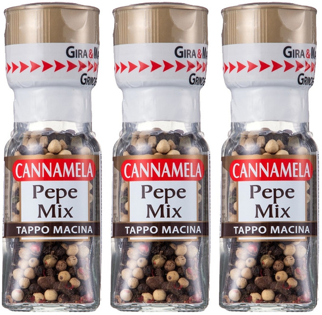 칸나멜라 혼합후추 그라인더형, 25g, 3개