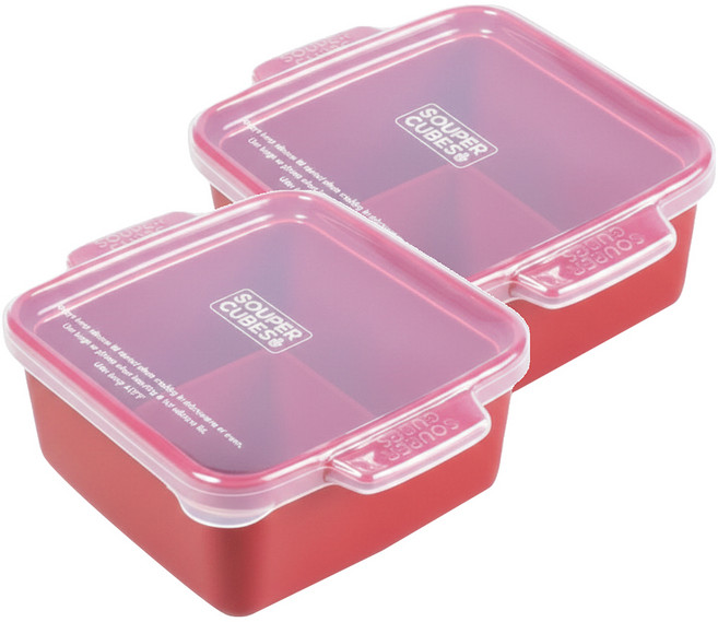 SOUPER CUBES 陶瓷烤盅, 酒紅色, 2個