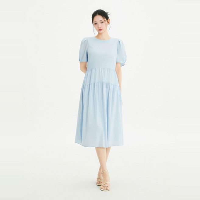 Roem 層次長洋裝, 50 藍色