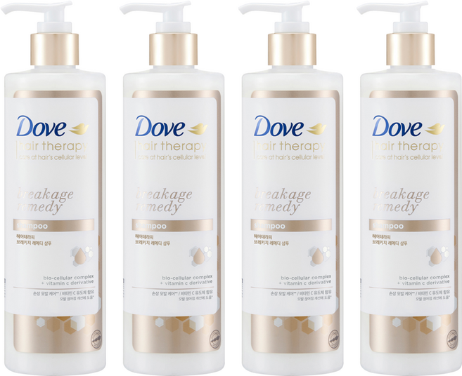 Dove 多芬 Hair Therapy 受損髮護理洗髮精 綠木質地香 380ml, 4瓶