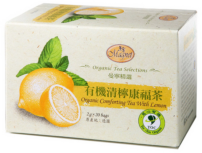 Magnet 曼寧 有機清檸康福茶, 2g, 20包, 1盒