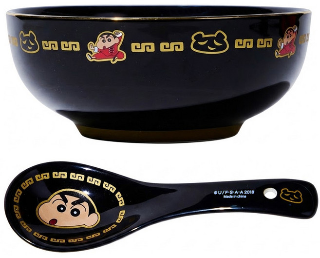 Shinchan 蠟筆小新 黑豹拉麵碗勺組, 1套, 蠟筆小新 多色