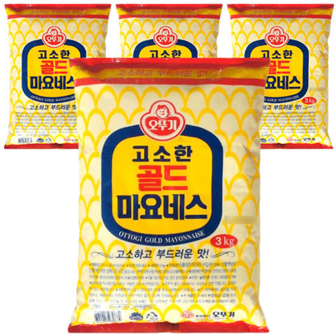 오뚜기 고소한 골드 마요네즈, 3kg, 4개