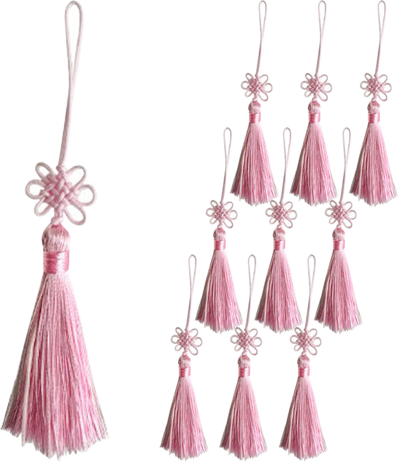 베스트팩 국화 매듭 태슬, 라이트핑크, 10개