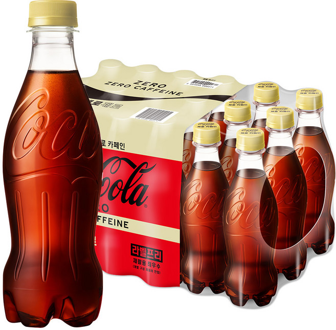 코카콜라 제로 제로 무라벨, 370ml, 36개