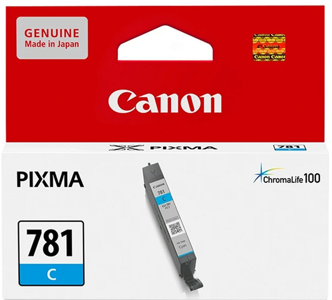 Canon 佳能 CLI-781 原廠正品墨水匣, 藍色, 1個