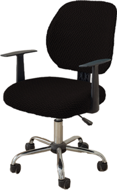 Inart 辦公室電腦椅套組, T格紋 黑色, 1個