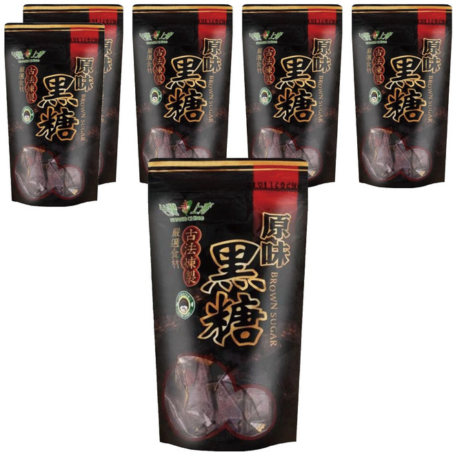 台灣上青 黑糖塊 原味黑糖 a254, 170g, 6包