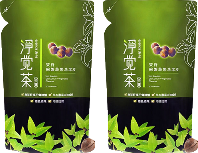 TEAPOWER 茶寶 淨覺茶 茶籽蔬果碗盤洗潔液 補充包 去油汙除異味 無茶籽渣不傷碗盤, 700ml, 2包