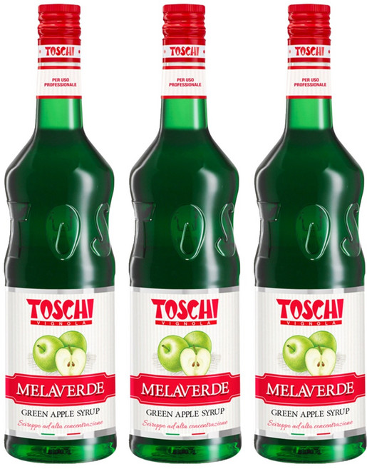 토스키 그린 애플 시럽, 1L, 3개