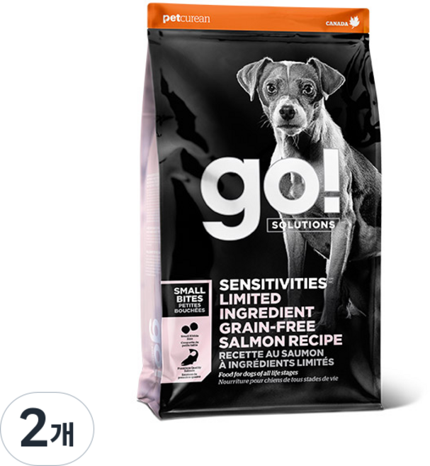 go 전연령 강아지 솔루션 LID 스몰브리드 연어 레시피 건식사료, 피부/피모, 2kg, 2개