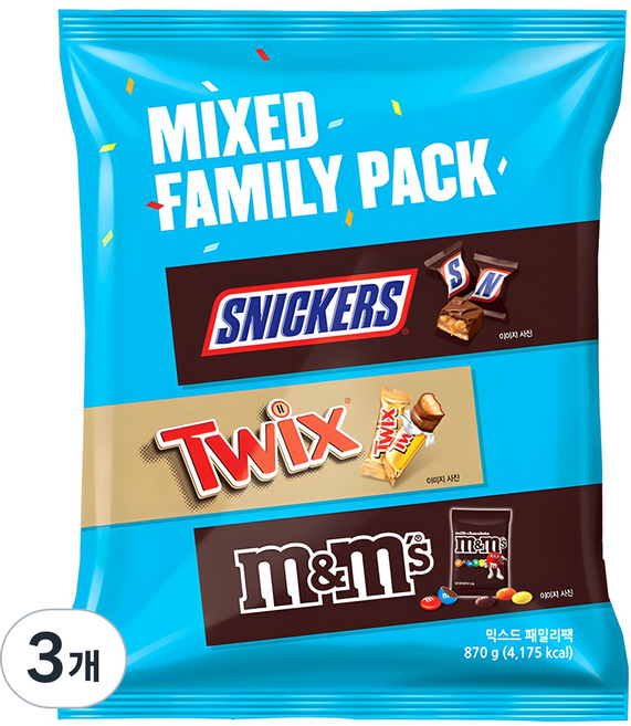 마즈 믹스드 패밀리팩, 870g, 3개