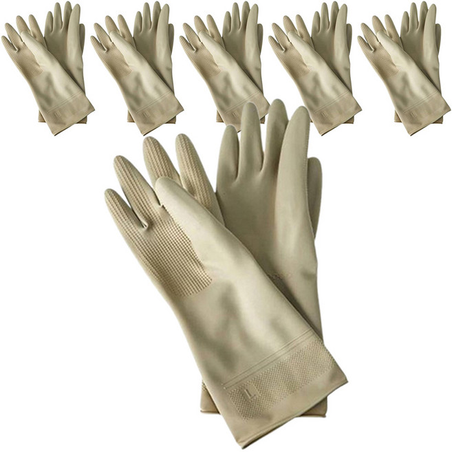 모던하우스 모던 와이드핏 고무장갑 양손 착용 세트, 연그레이, 대(L), 6세트