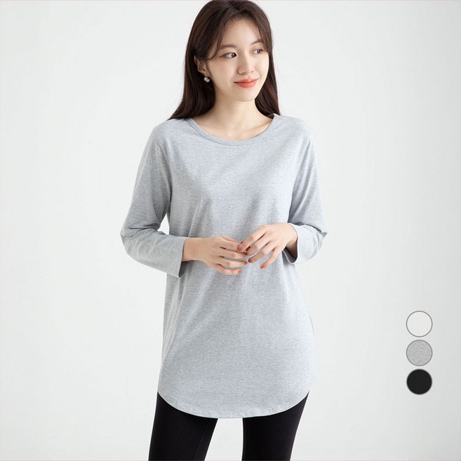 캐럿 여성용 긴팔 레이어링 티셔츠