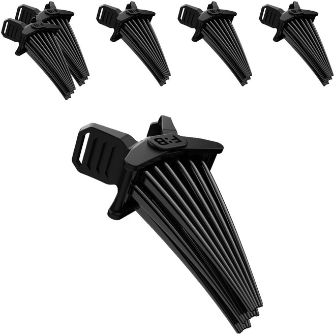 포뷰트 앞머리 고정 헤어 볼륨 핀처 L, 블랙, 6개