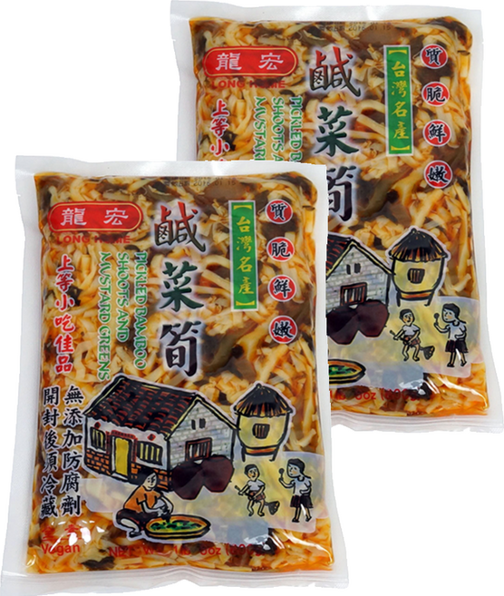 龍宏 鹹菜筍, 600g, 2罐