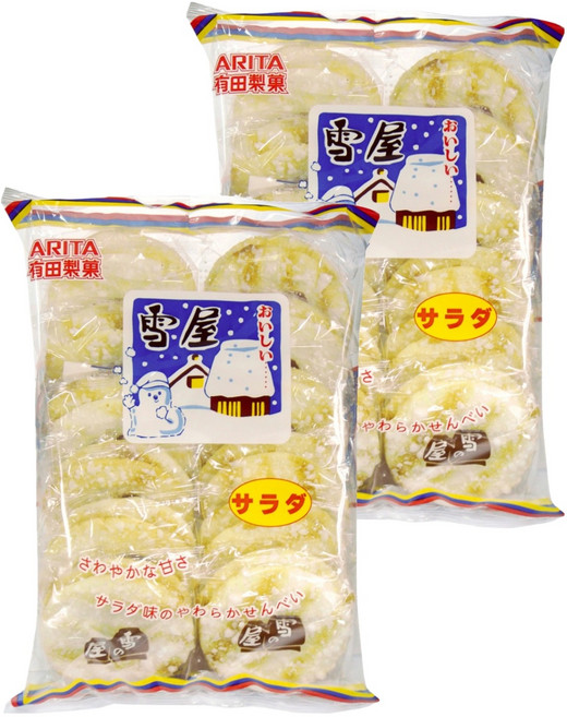 ARITA 有田製菓 雪屋 米菓原味 12包, 190g, 2袋