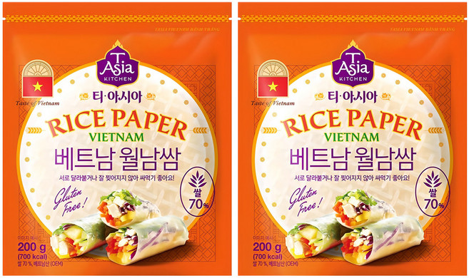 티아시아키친 베트남 월남쌈, 200g, 2개