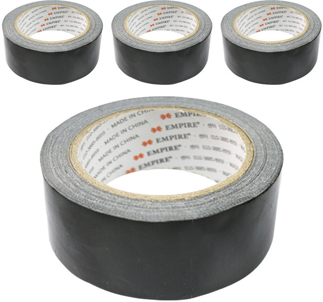 엠파이어 고급형 컬러 면테이프 48mm x 20m 검정, 4개