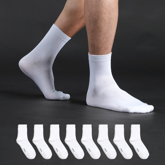 착스 남성용 프리미엄 앞코보강 중목 양말 8켤레