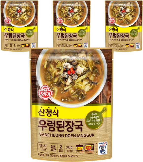 오뚜기 산청식 우렁된장국, 500g, 4개