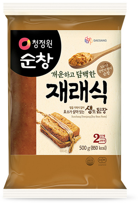 청정원순창 개운하고 담백한 재래식 생된장, 1개, 500g
