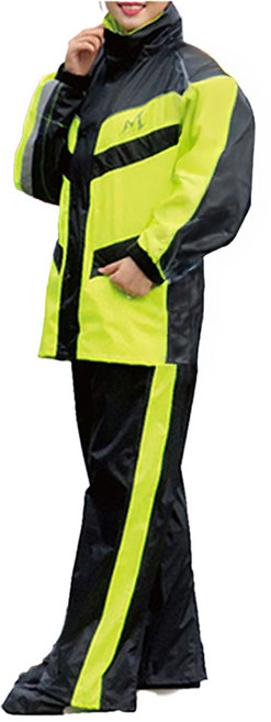 Moto cap 鈦鴻 雙側開運動風雨衣, 黃色