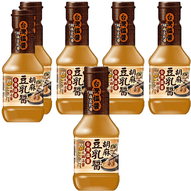 味全 台灣搵醬 胡麻豆乳醬 濃郁香氣 開罐即食 台灣特色沾醬, 200g, 6罐