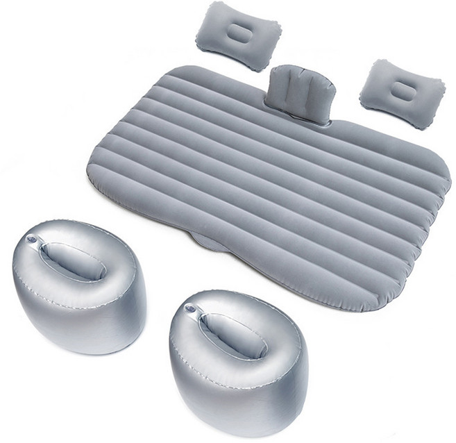 아로무드 차박 캠핑용 등받이 쿠션 에어매트, 그레이
